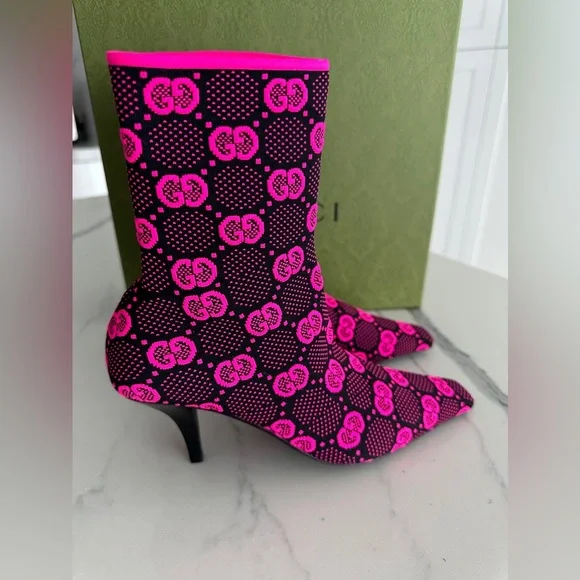 Gucci GG Jersey Tom Technical Fabric Boot - Picture 3 of 10